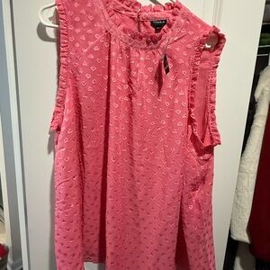 Torrid Pink Heart Patterned Blouse